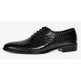 Pantofi eleganti barbati din piele naturala Havana Croco Lac Negru